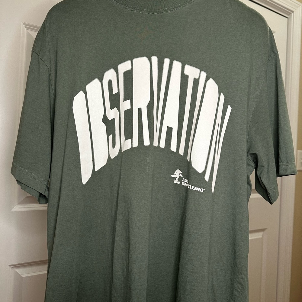 H&M Green & White Graphic T-Shirt